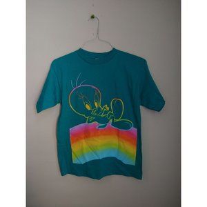 Vintage Youth Tweety Bird Looney Tunes Official Shirt Size XL (14-16)